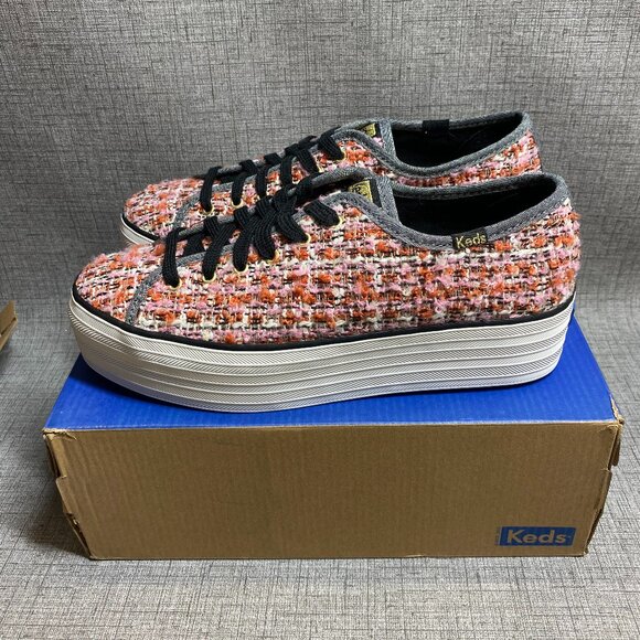 NIB Keds Triple Up boucle tweed platform sneaker - Picture 4 of 7